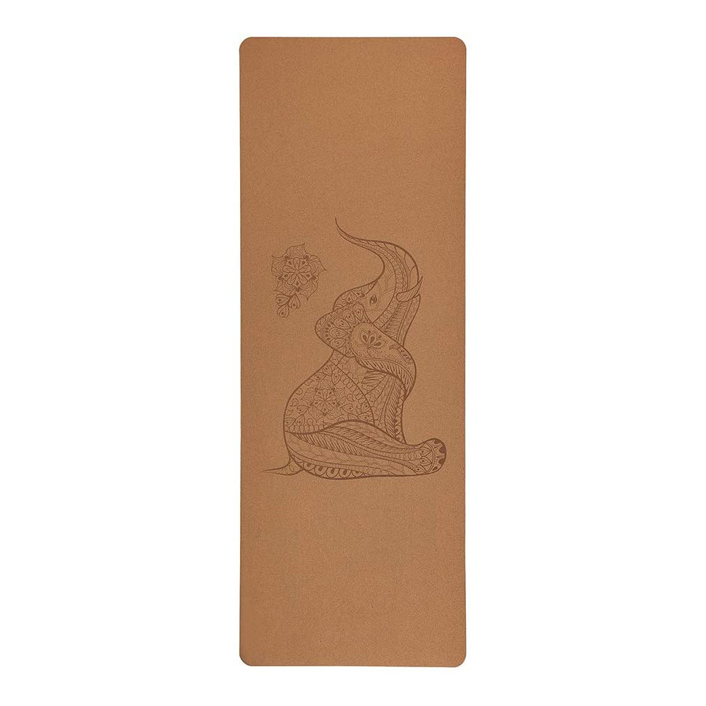 Cork yogamatta anpassad logotyp